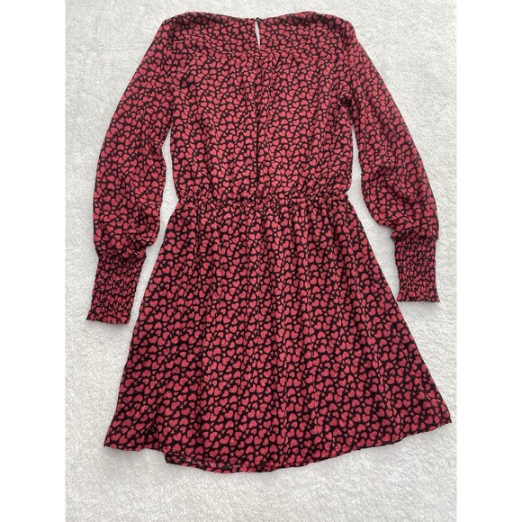 Eliane Rose Heart Print Vneck Short Party Dress Womens Small Textured 3D Cottage - Picture 10 of 11